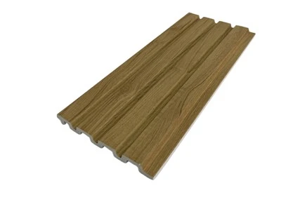 Természetes fa textúrájú PS fali panel 3D hornyolt dekoratív falburkolat a modern belsőépítészethez